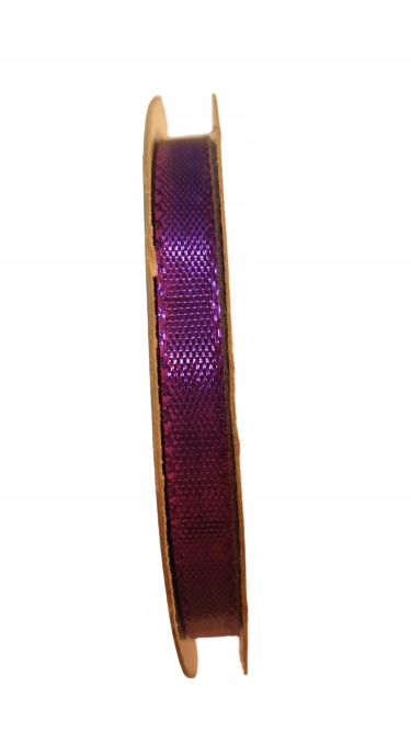 Taśma wstążka metaliczna fioletowa 6mm 22mb
