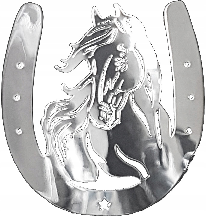 

Podkowa Koń Naklejka Na Samochód Niklowana