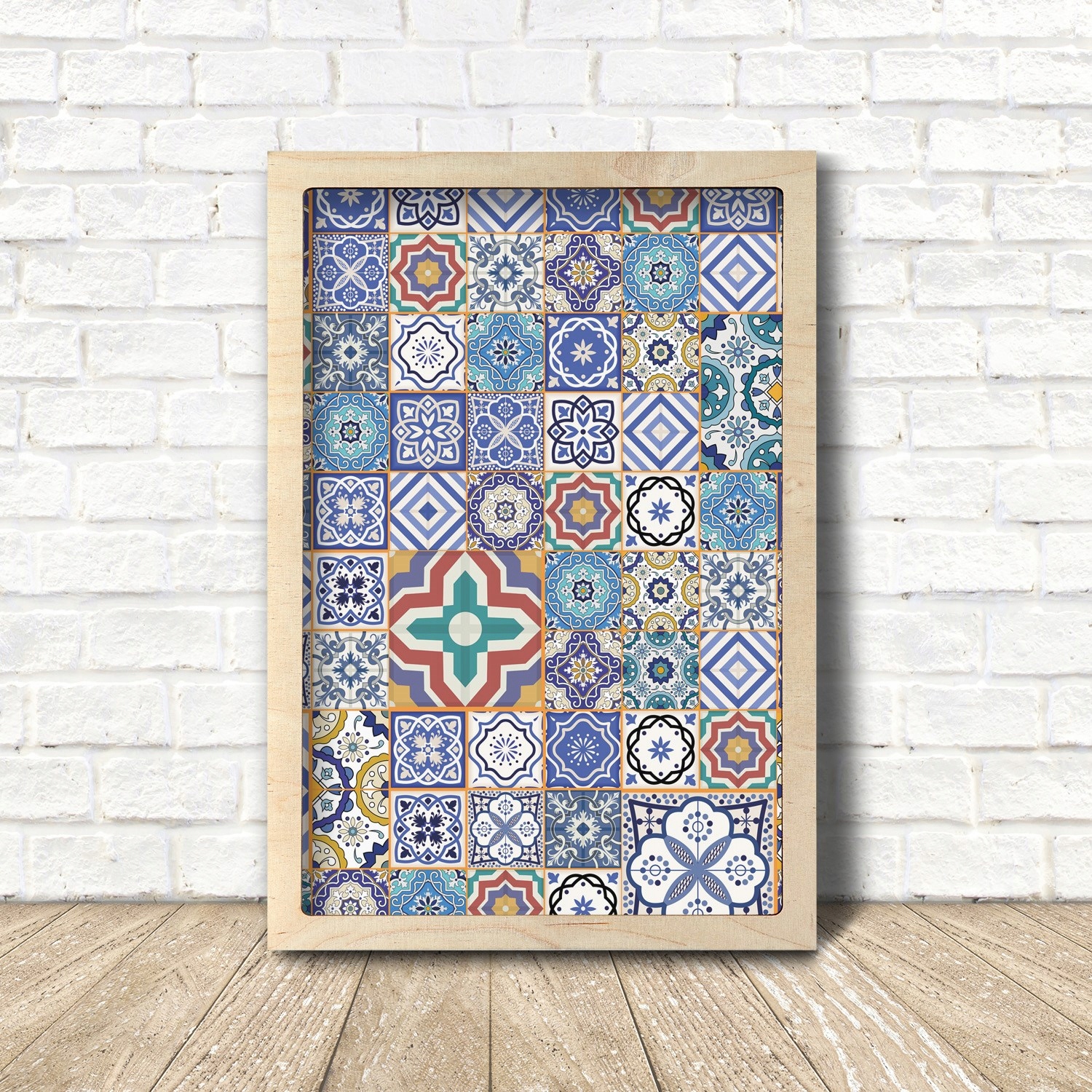 Obraz v rámu na zeď Mozaika patchwork 35x55