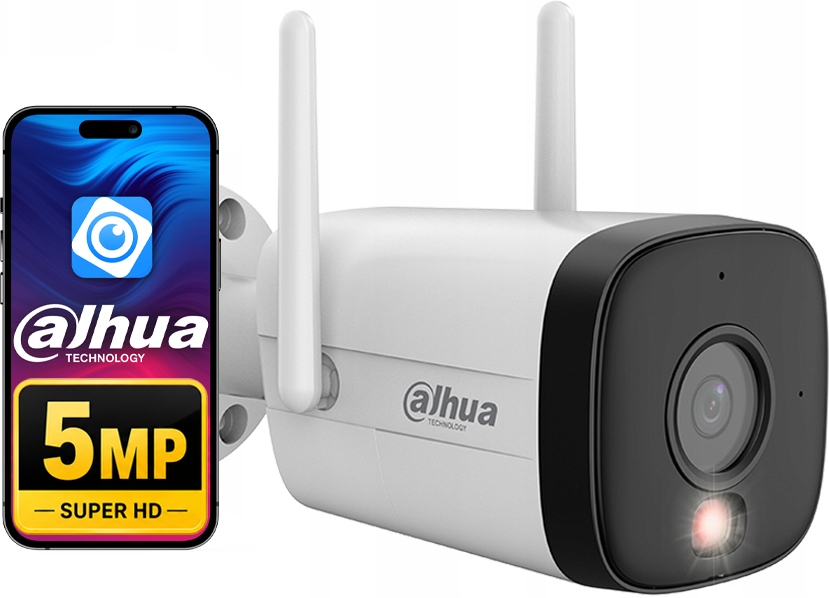 WiFi 5MPx kamera Dahua IPC-HFW1539DTK1P-SW-PV-0280B Detekce Sd Mikrofon
