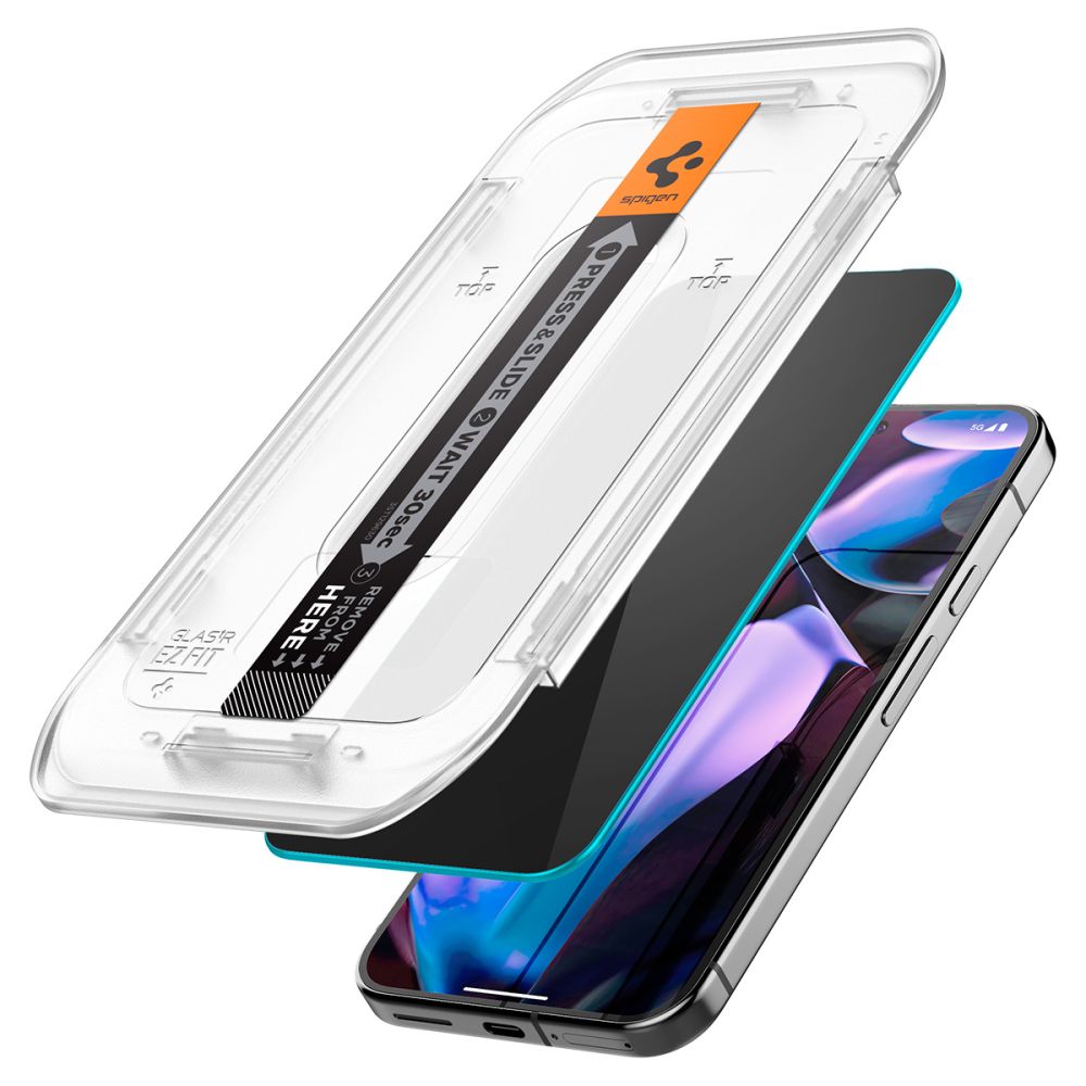 Spigen Sklo S Privátním Filtrem "ez Fit" pro Google Pixel 9/9 Pro soukromí