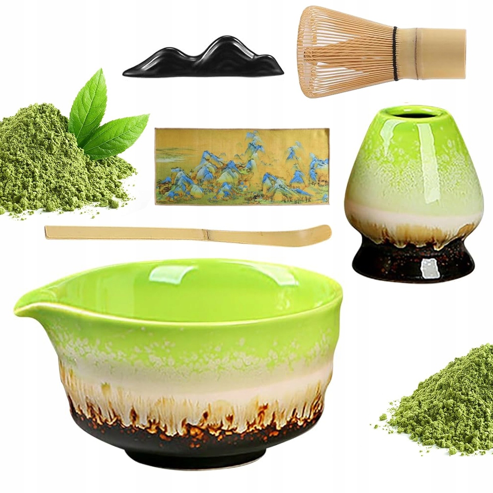Trzepaczka Do Matchy 6-CZĘŚCIOWY Zestaw Do Matchy Matcha Miska Do Matchy
