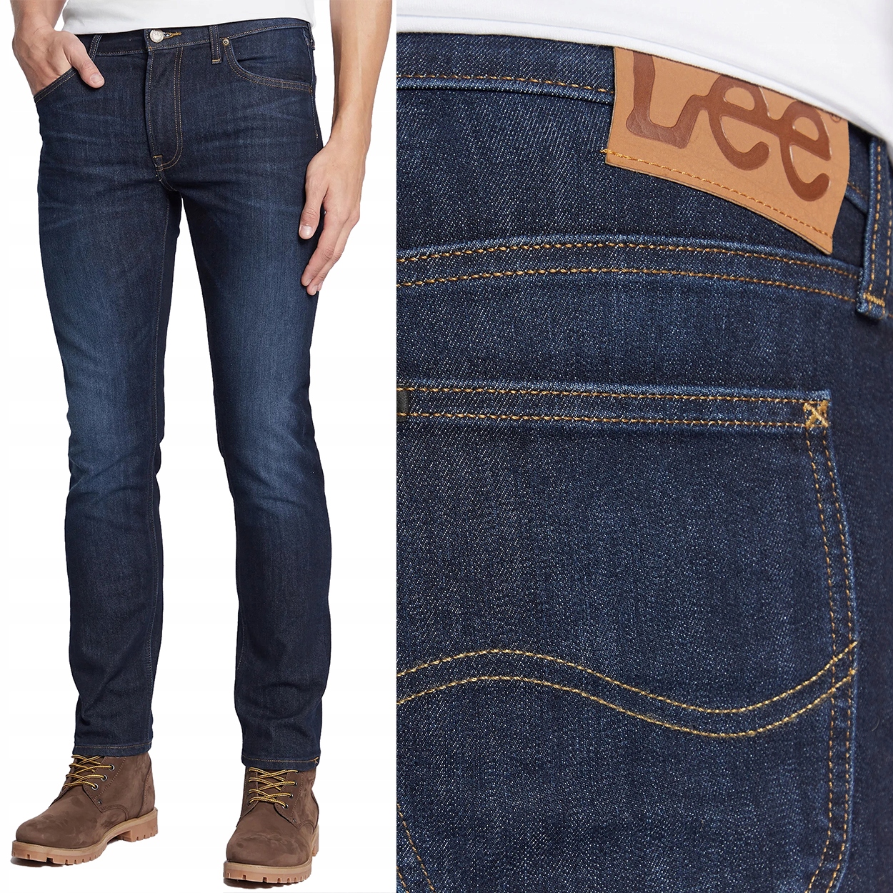 Lee Daren Strong Hand DžINS jednoduché tmavé pánské džínové kalhoty W48 L32