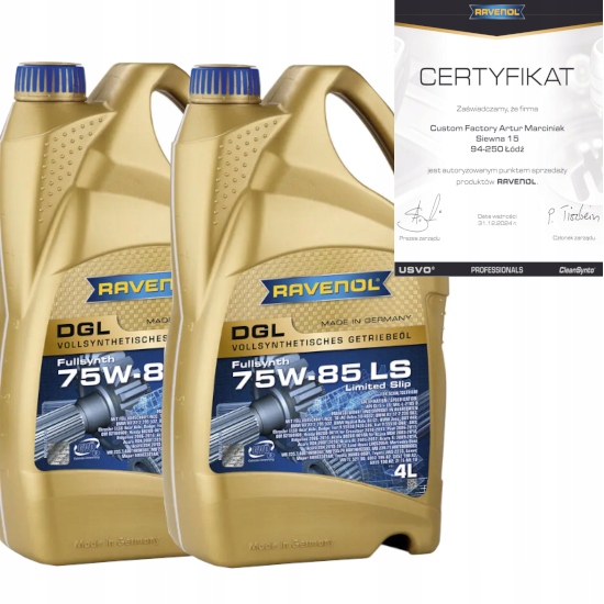 RAVENOL DGL 75W85 LS GL-5 8L - OLEJ PRZEKŁADNIOWY LIMITED SLIP