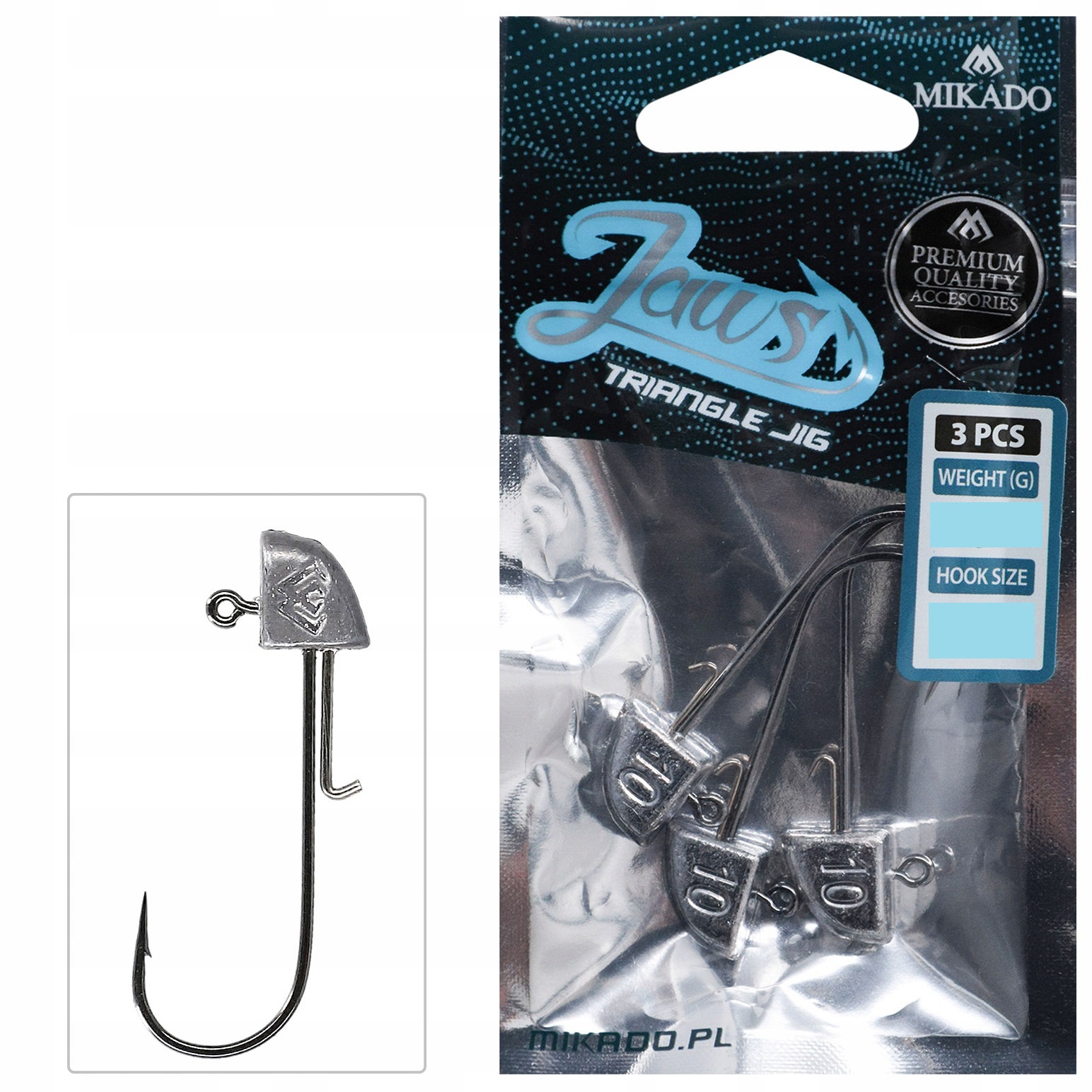 GŁÓWKA JAWS TRÓJKĄTNA JIG BN 4g 2/0 - op.3szt