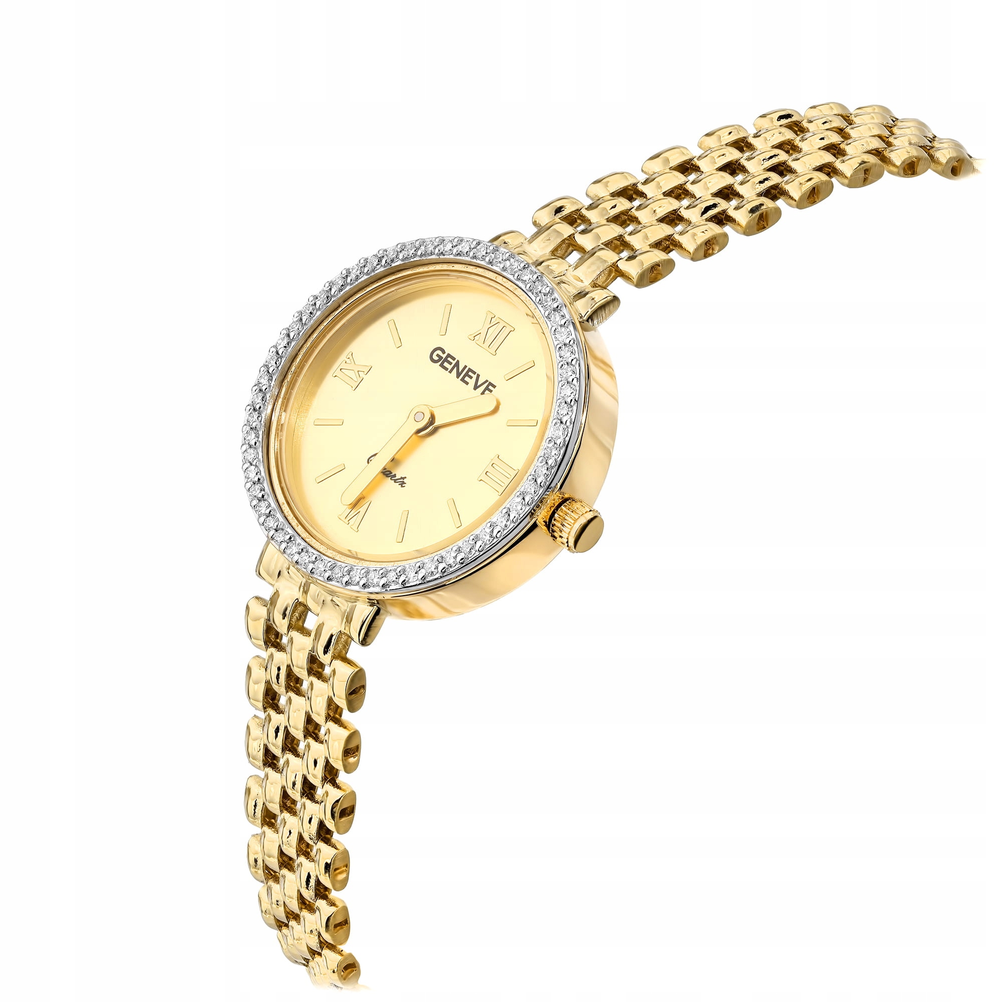 Zlaté Hodinky S Brilianty 0,26 Ct 585 Geneve