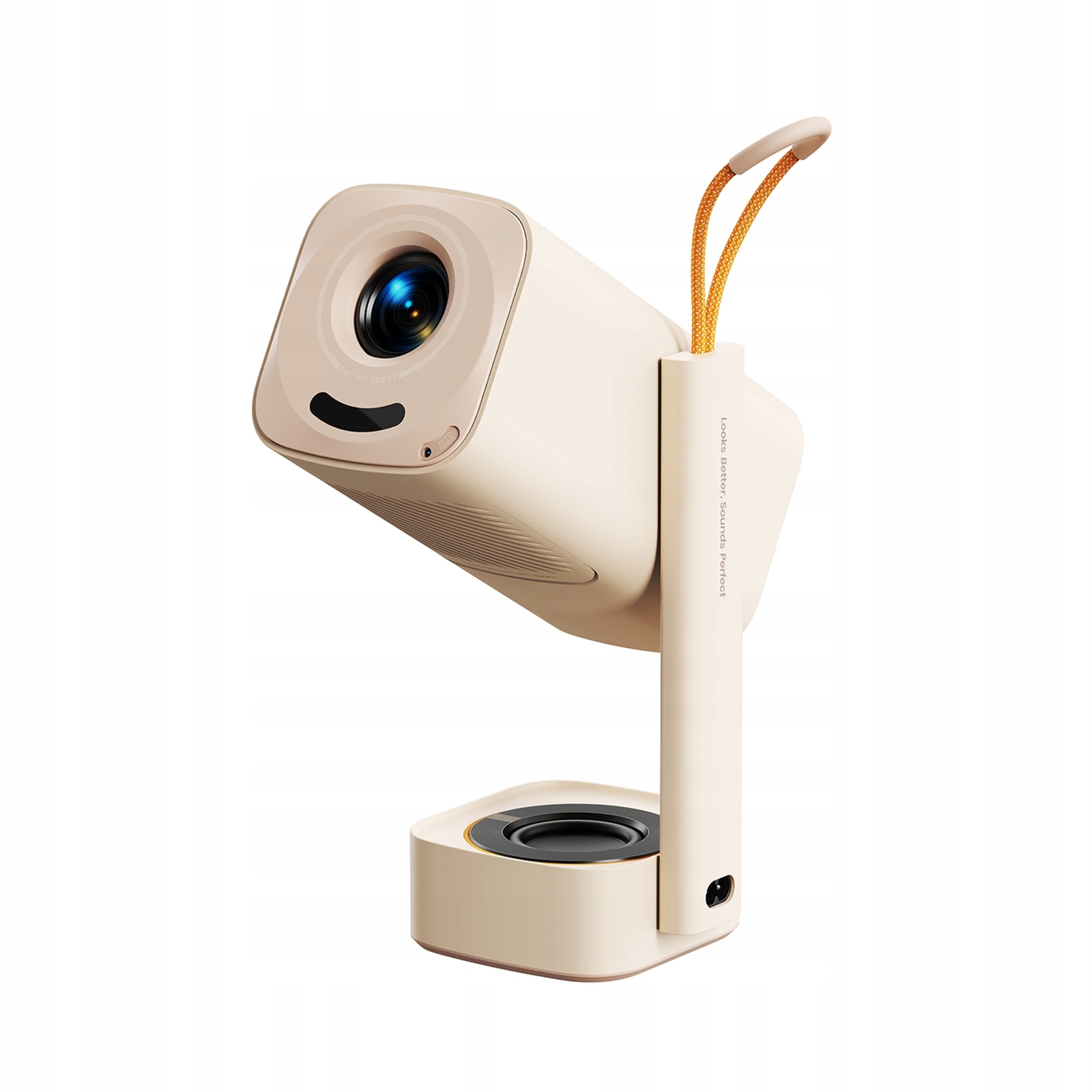 Přenosný skládací multimediální projektor WiFi Bt FullHD 1080p béžový