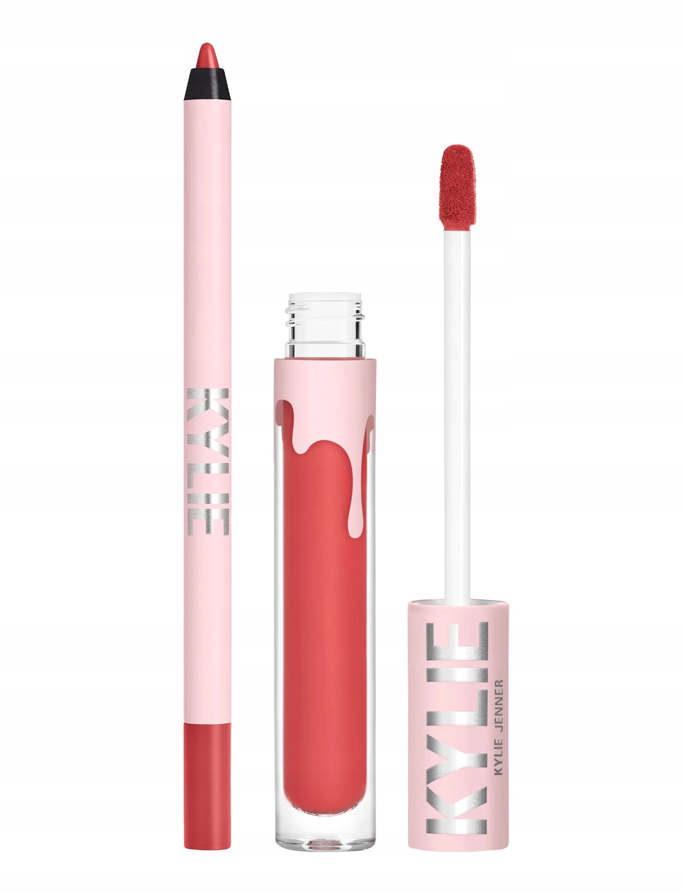 Sada Kylie Cosmetics: By Kylie, tekutá rtěnka, odstín 503, Bad Lil Thing, 3 ml
