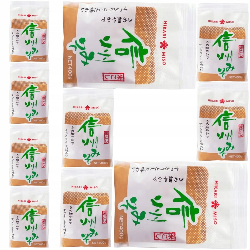 10x Pasta Sojowa Jasna Do Japońskiej Zupy Shiro Miso Japan 400g Hikari
