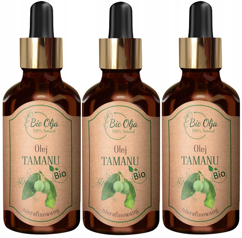 3 kusy Olej Tamanu Bio Studeně lisovaný, nerafinovaný 50 ml Bioolja
