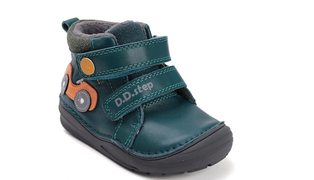 Trzewiki D.d.step Barefoot S071-52771A Sea Green na rzepy 22