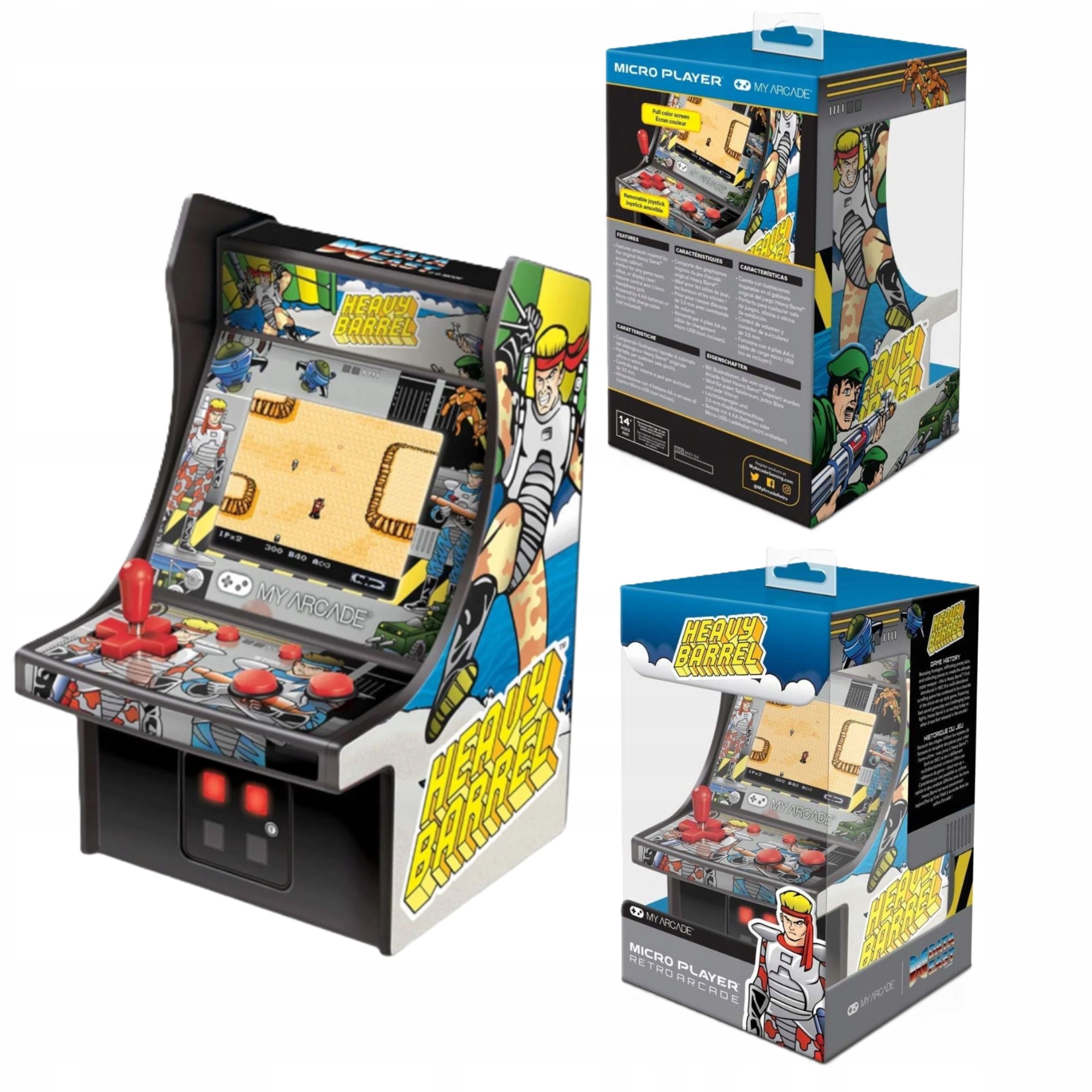My Arcade Heavy Barrel Micro Player Konsola Retro z Klasyczną Grą Data East