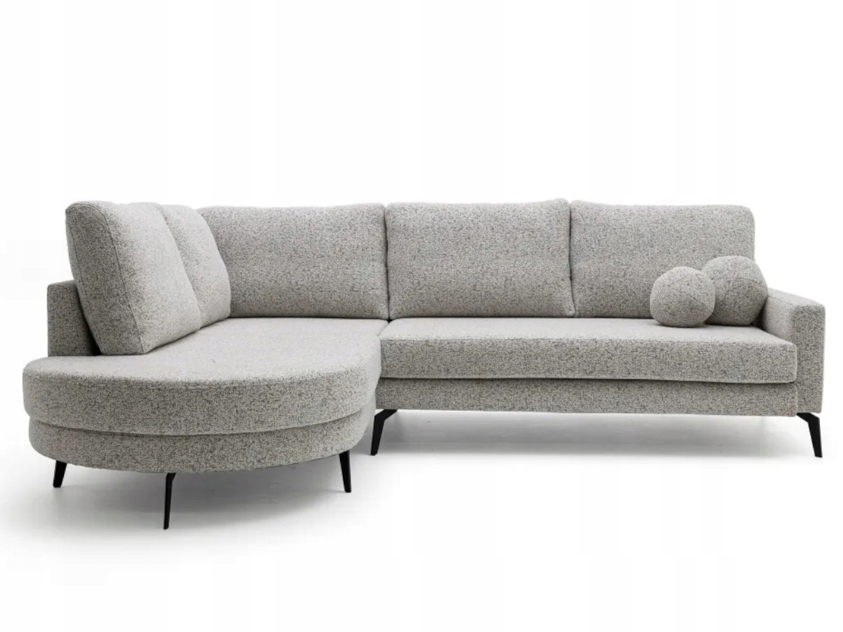 Měkký Rohová Sedací Souprava do obývacího pokoje 263x214x90 Vysoké nohy Hr pěna Musca O-sofa