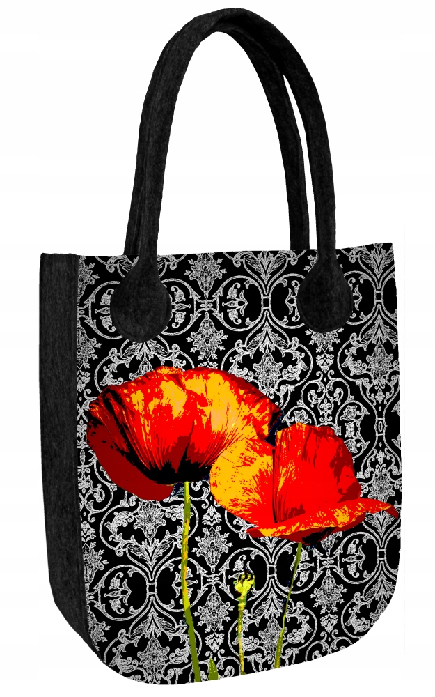 

Torebka Bertoni City Antracyt - Poppies