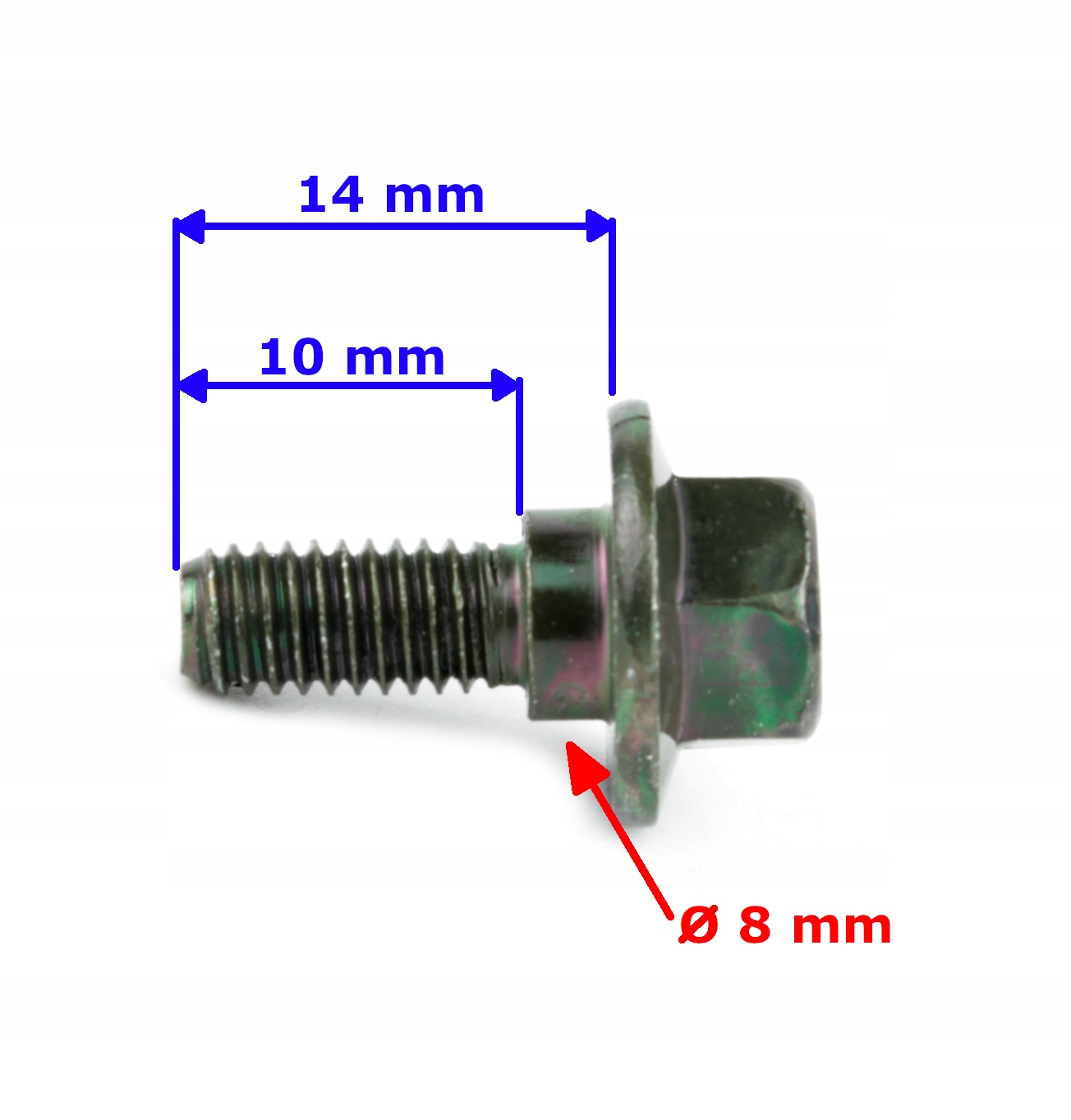 ŚRUBA DO MONTAŻU OWIEWKI M6 X 14 MM Z KOŁNIERZEM Producent RacePro