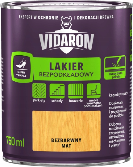 

Vidaron Lakier Bezpodkładowy Bezbarwny 0,75L Mat