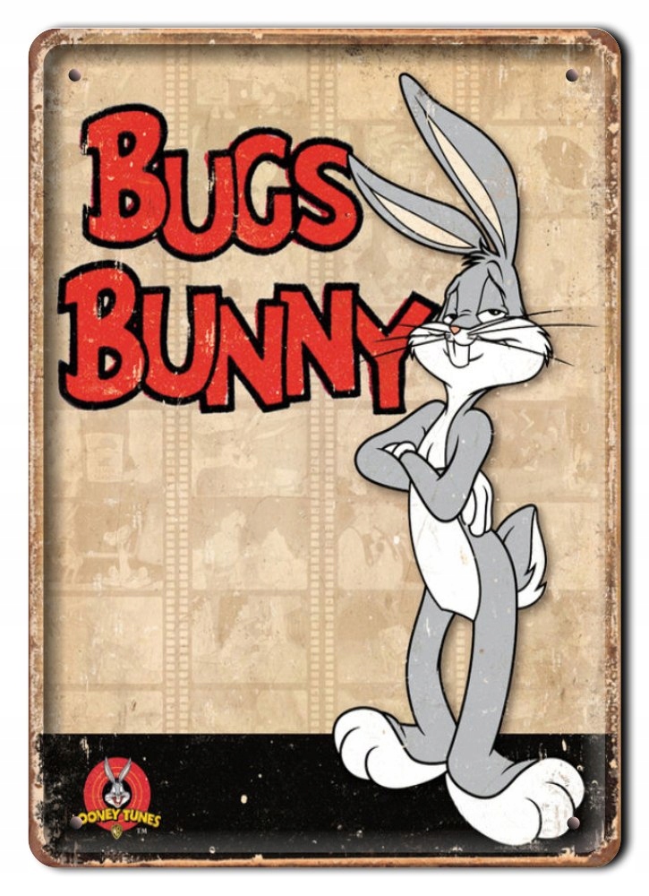 Bugs Bunny Metalowy Szyld Plakat Retro #00038