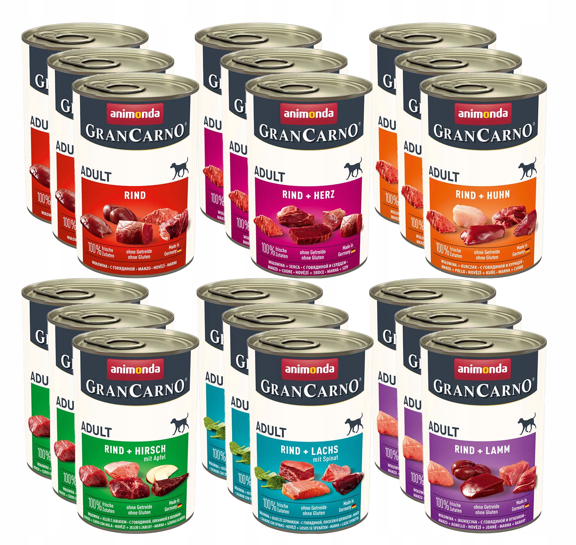 Animonda Dog GranCarno Adult 400g Sada 15+3 Bonus