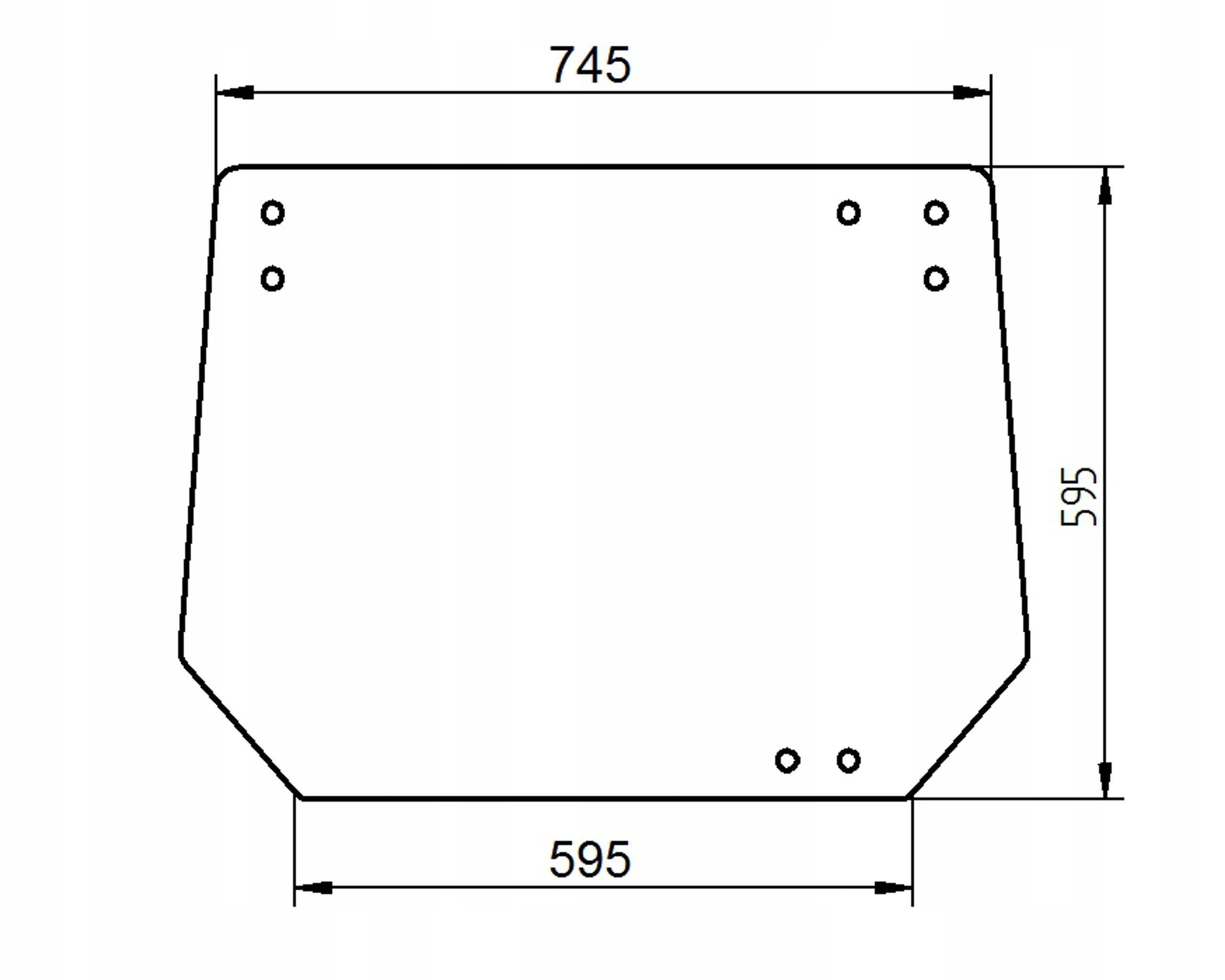 čelní sklo pro traktoru Deutz-Fahr zadní 04401521
