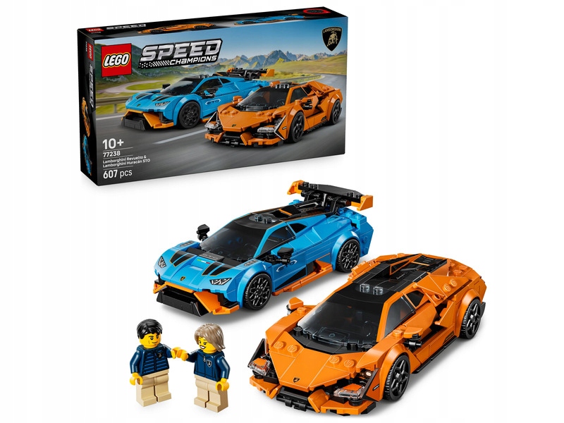 Klocki LEGO Speed Champions Lamborghini Revuelto i Huracán STO 77238 Wielokolorowy