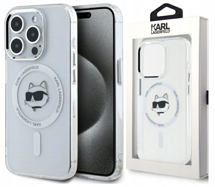Průhledný kryt Karl Lagerfeld obal pouzdro iPhone 15 Pro