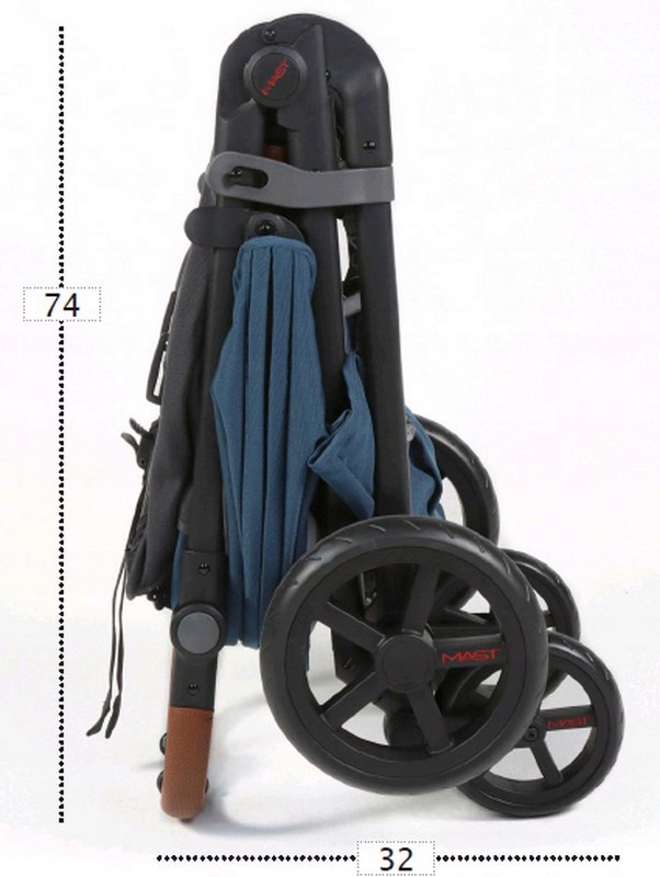 Wózek spacerowy MAST Swiss Design M4 ONYX Szerokość produktu 53 cm