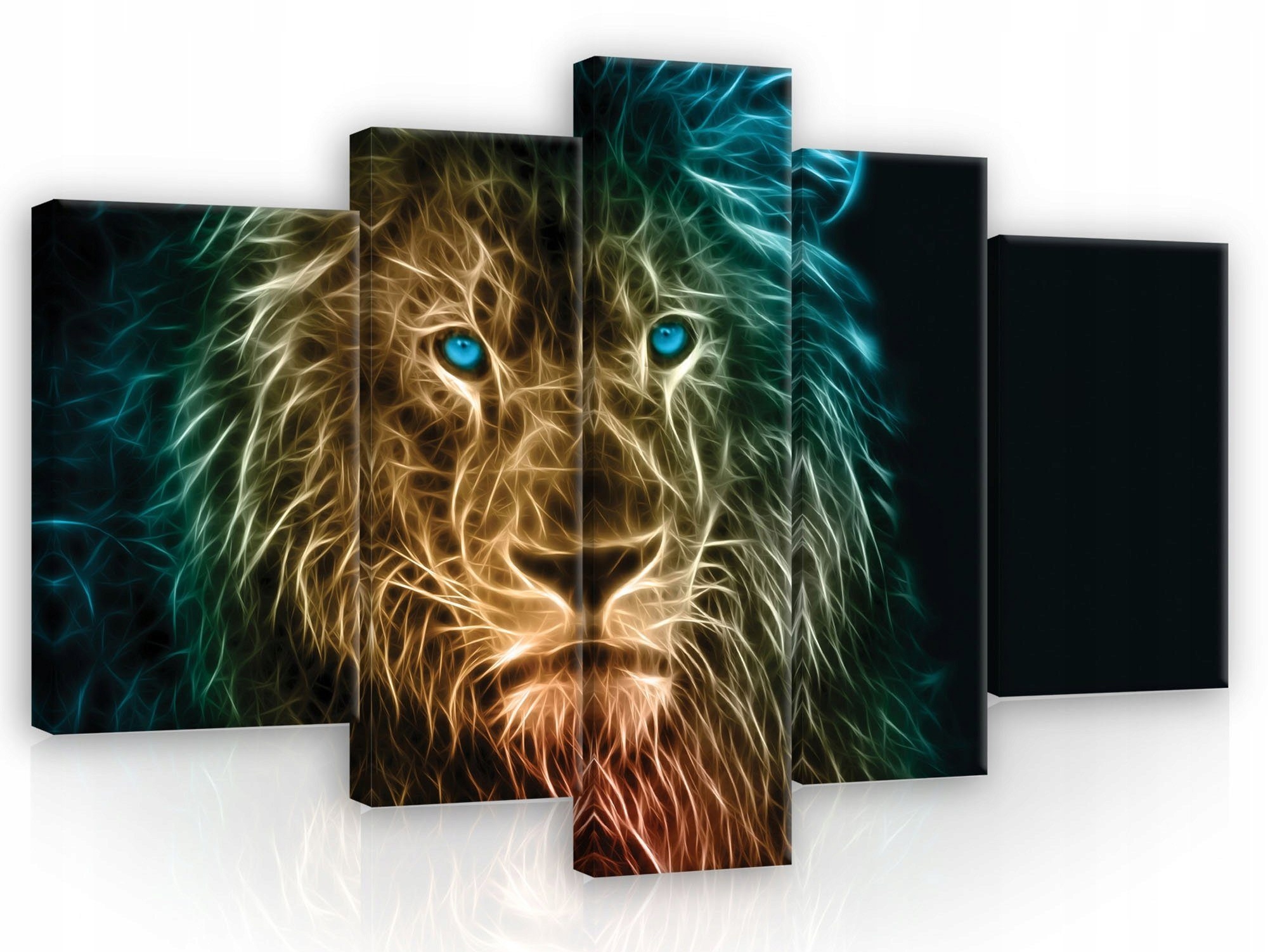 Obraz Na Plátně Canvas 170x100 Lev Světlo Neon