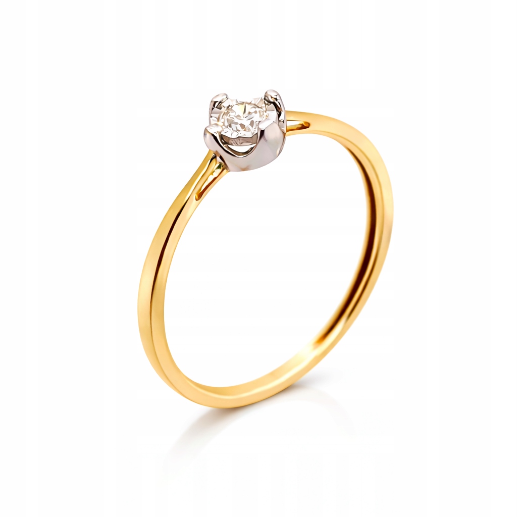 Prstýnek Au 585 s diamantem R-3923 0.08 ct velikost 10