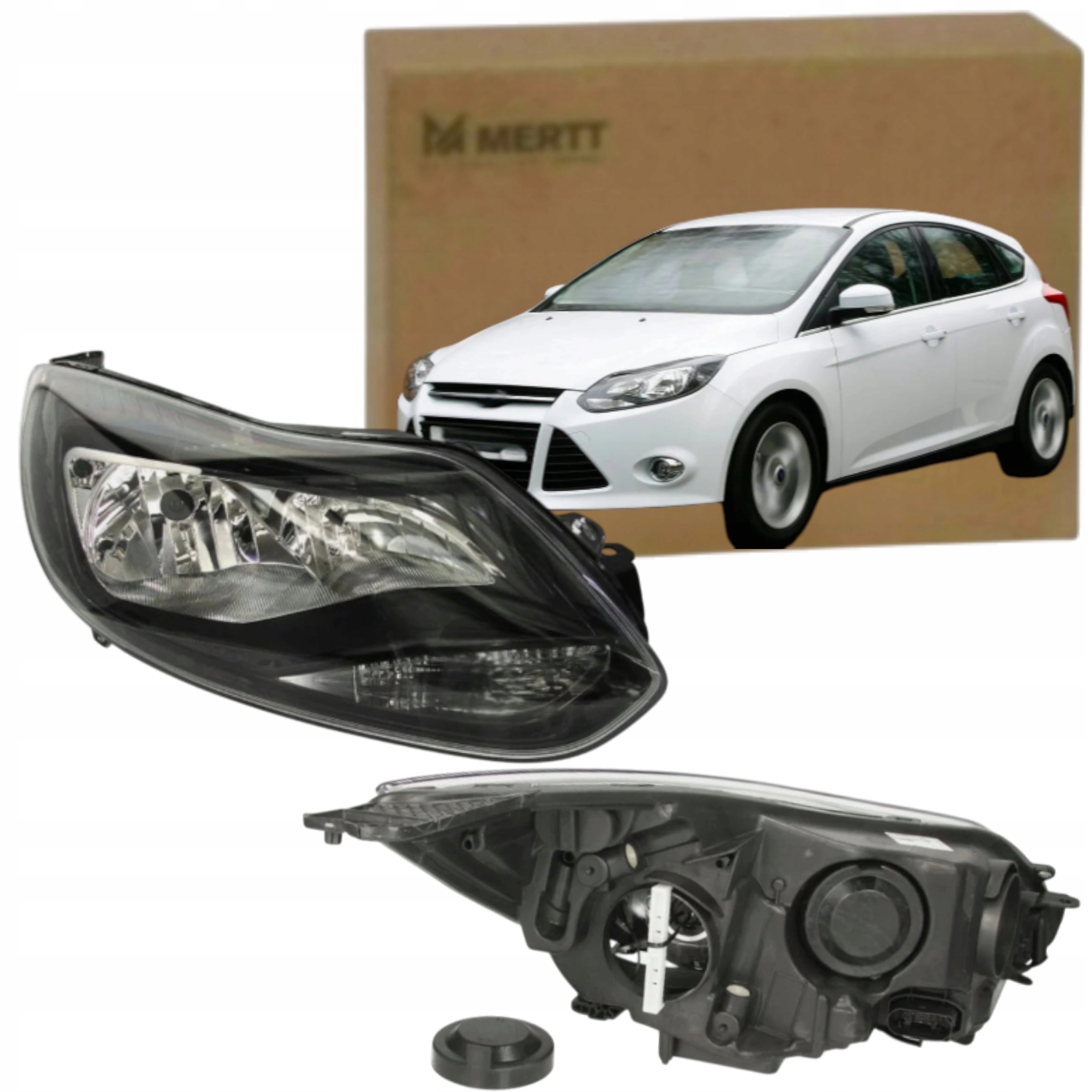 Světlomet Světlo Přední Pravý Ford Focus 2011-14 Black Černý BM5113W029CF