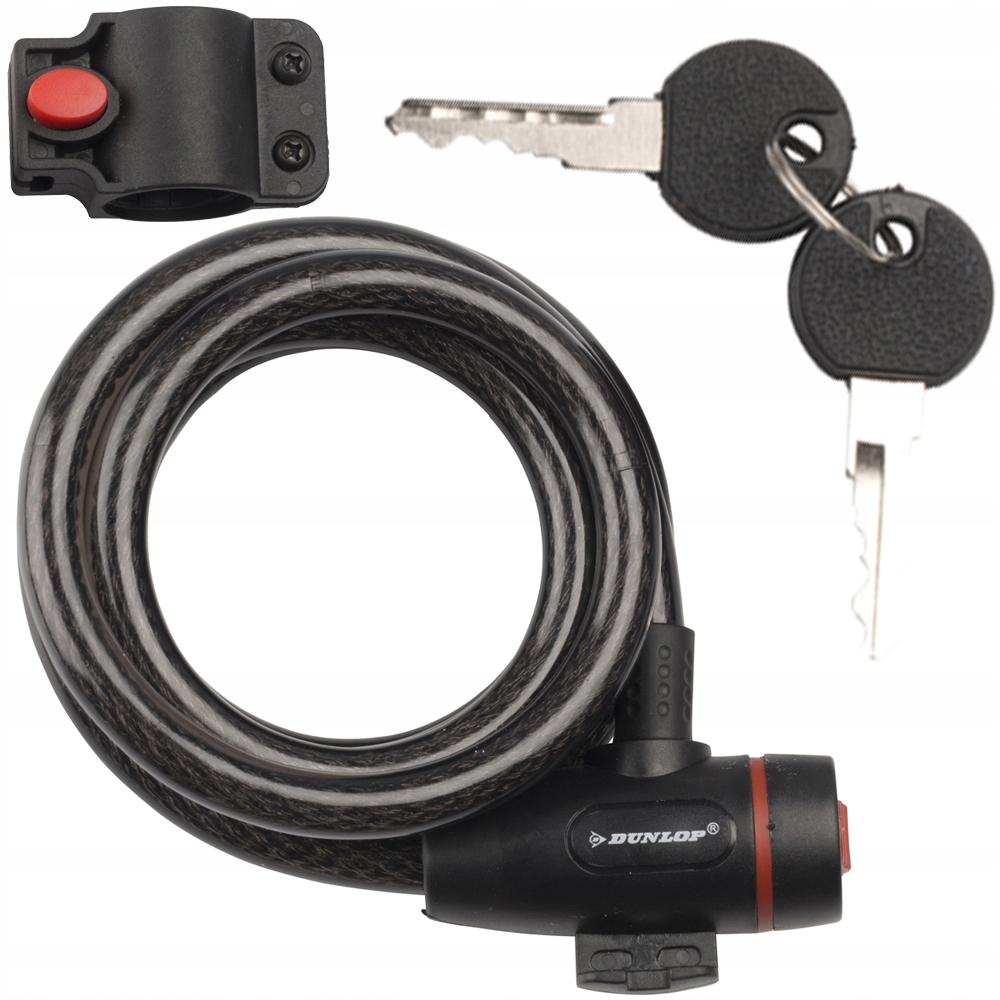 ZAPIĘCIE ROWEROWE DUNLOP BLOKADA DO ROWERU Model zapięcie linka blokada rowerowa na klucz