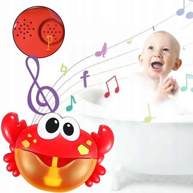 KRAB DO ROBIENIA PIANY ZABAWKA DO KĄPIELI MELODIE Marka QULKI