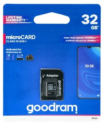 KARTA PAMIĘCI GOOD RAM MICROSD HC +AD SD CL10 32GB
