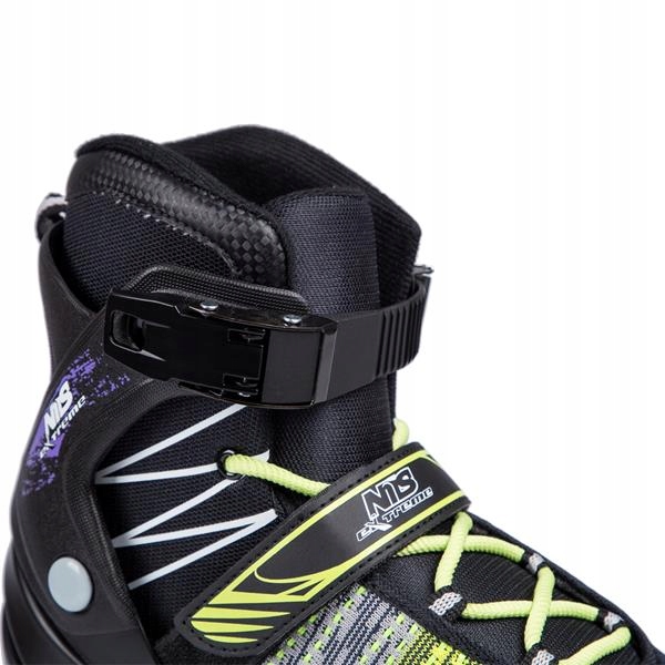 WYGODNE ŁYŻWOROLKI Czarne r. 42 NILS MOCNE Kolor Czarny Zielony