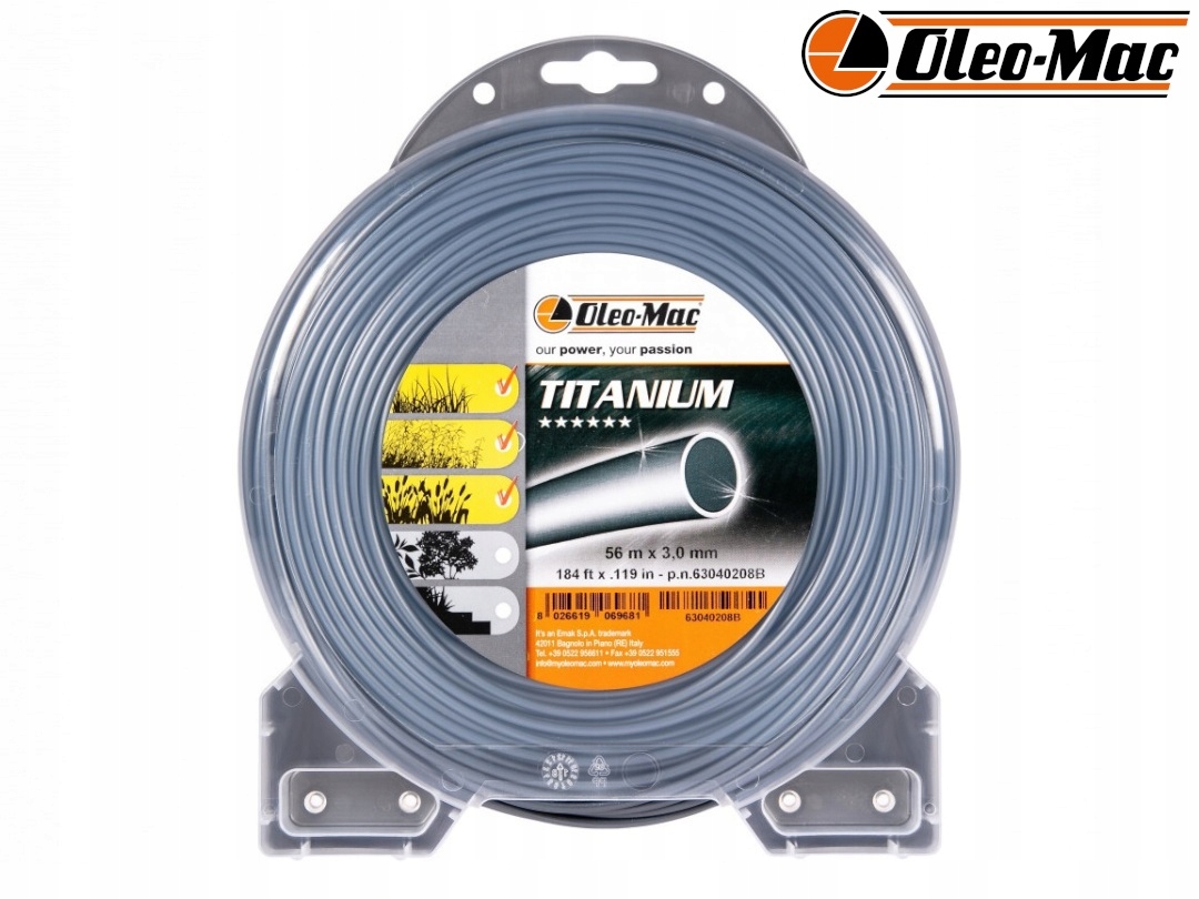 

Żyłka tnąca Oleo-Mac Titanium 3,0mm x 56m okrągła