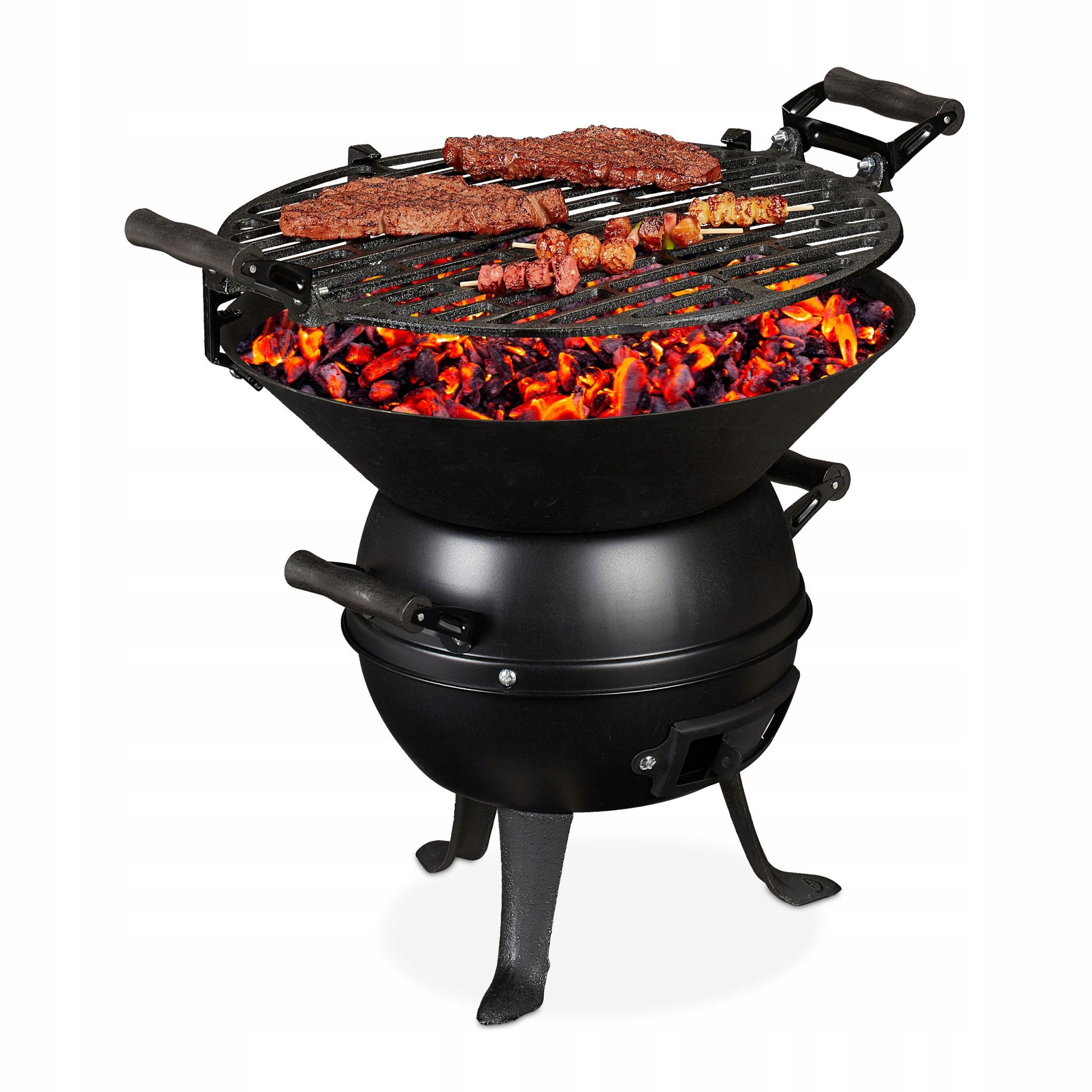 

Kompaktowy Przenośny Żeliwny Grill Węglowy 35CM