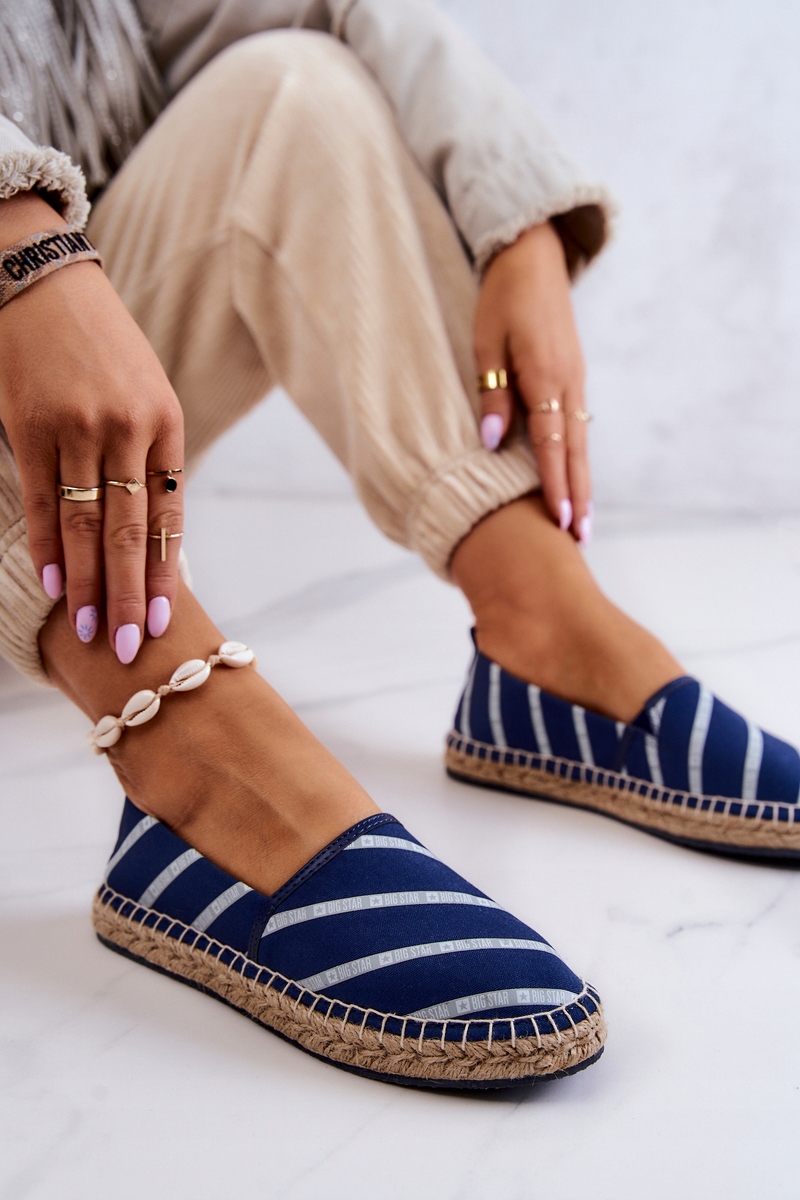 DAMSKIE ESPADRYLE BIG STAR JJ274960 GRANATOWE 38 Kolor niebieski