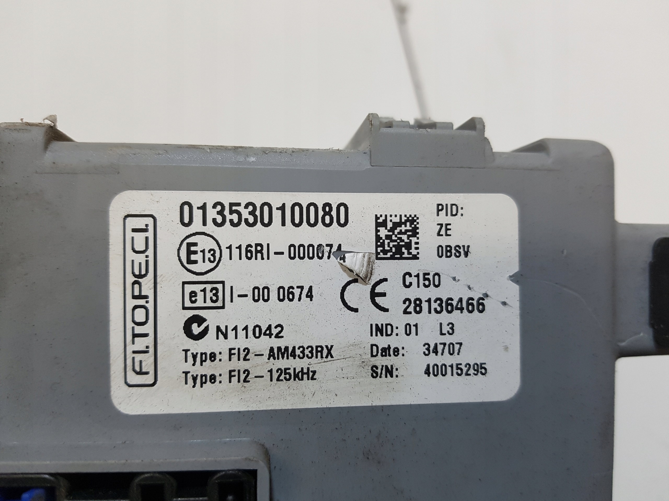 compartment module BSI PEUGEOT BIPPER 01353010080