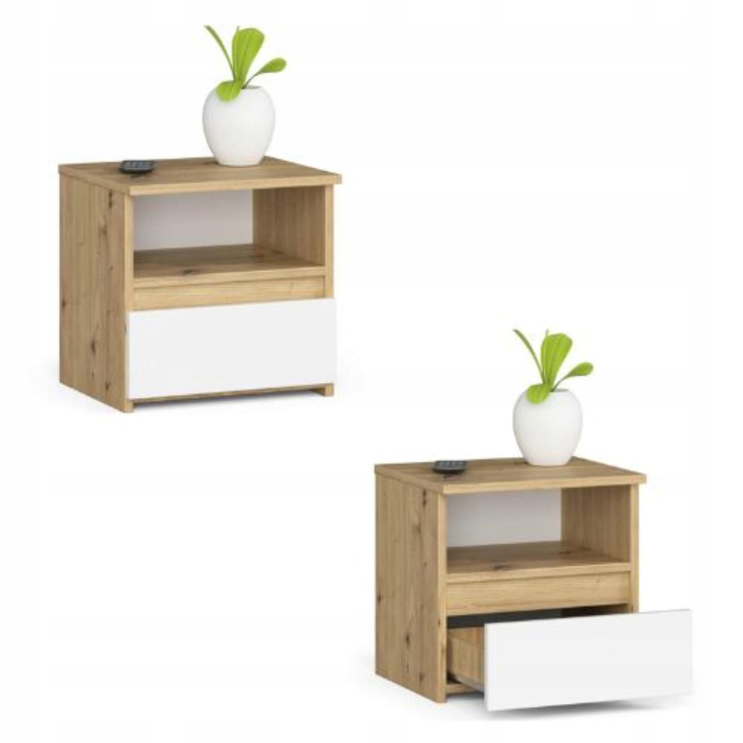 Noční stolek CL1 artisan-bílý stolek 40 cm Akd