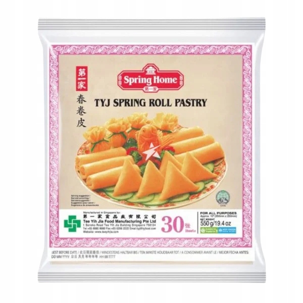 Ciasto na spring rolls Spring Home mrożone 250mm 550g