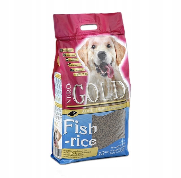 Sucha karma Nero Gold Fish & Rice dla psów z alergią 12 kg