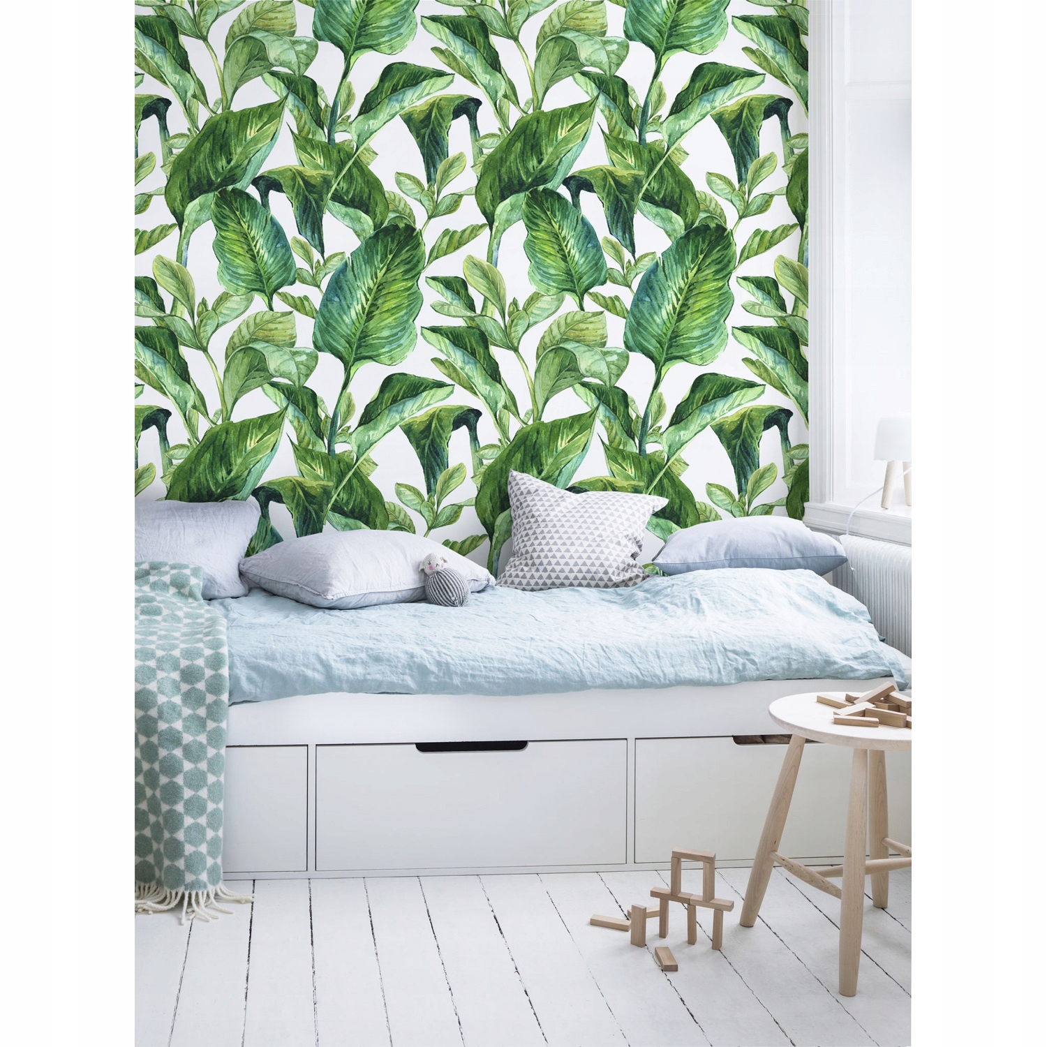 

Tapeta ścienna Zielone liście bananowca 250x250 cm