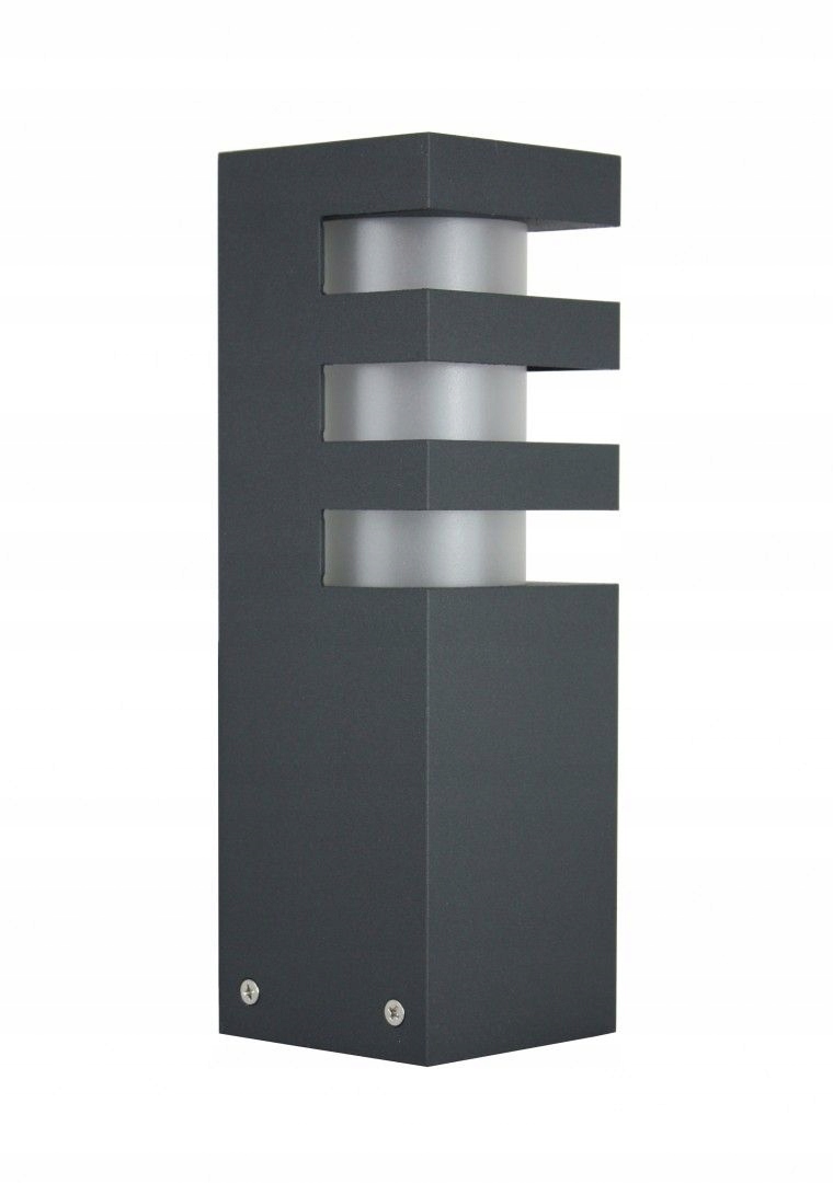 Lampa vonkajší záhradný stĺpik minimalistický tmavosivý 25 cm Su-ma