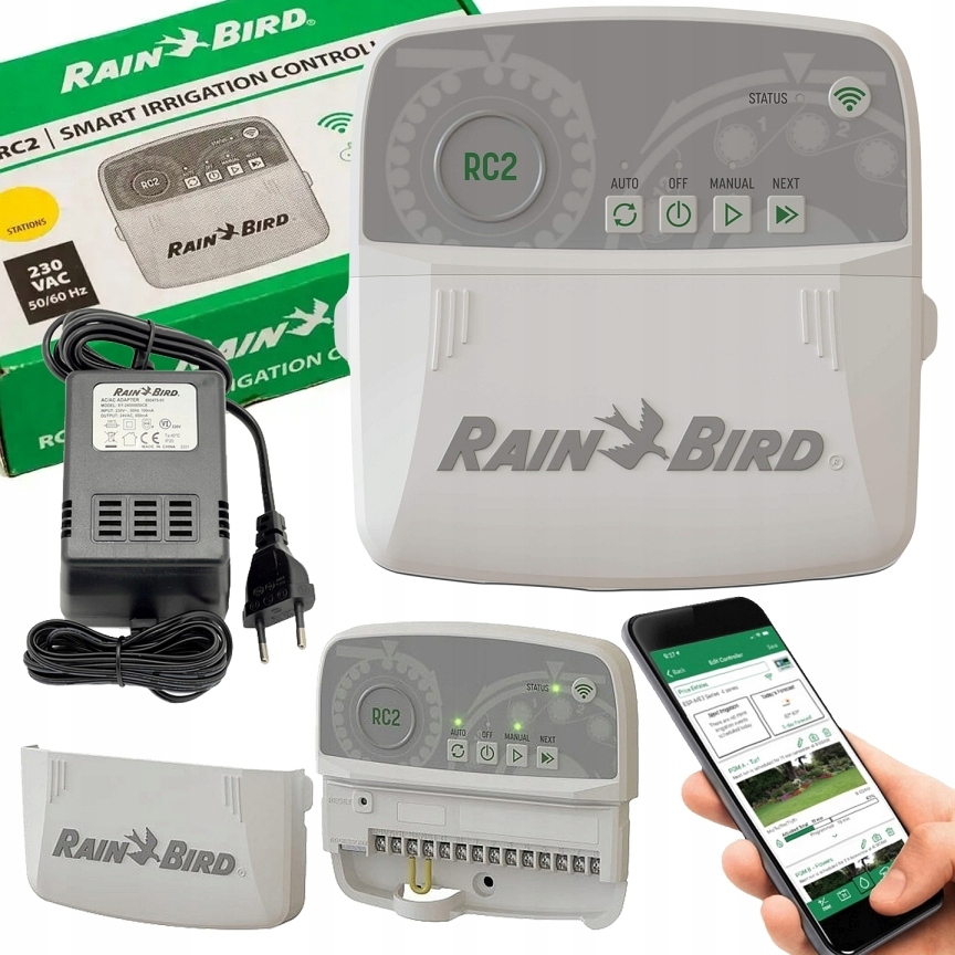 Rain Bird Ovládač Závlahy RC2 6 sekcí Vnitřní s Wi-Fi modulem