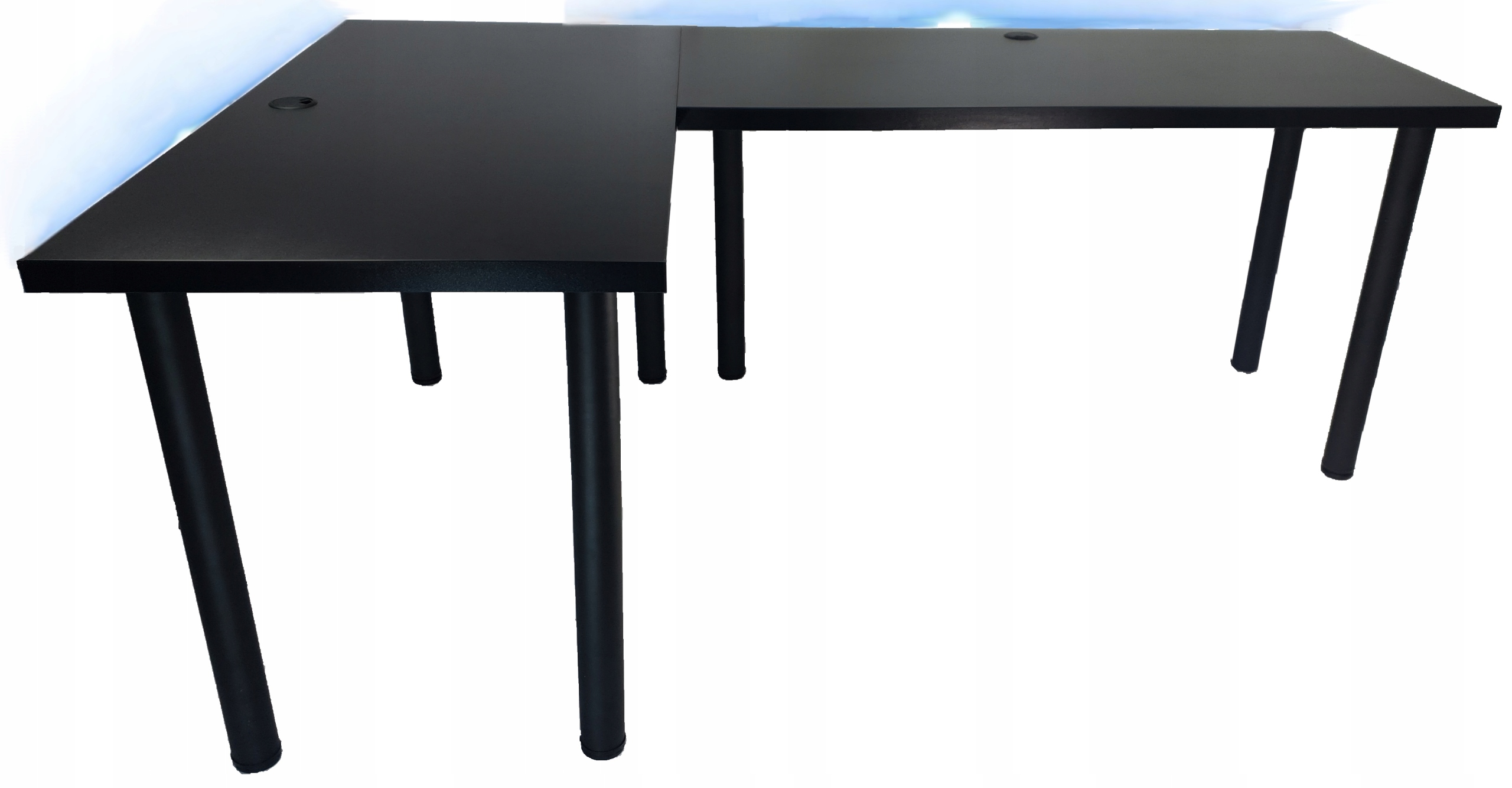 BIURKO GAMINGOWE NAROŻNE CZARNE SOLIDNE PRODUCENT Marka DAMING