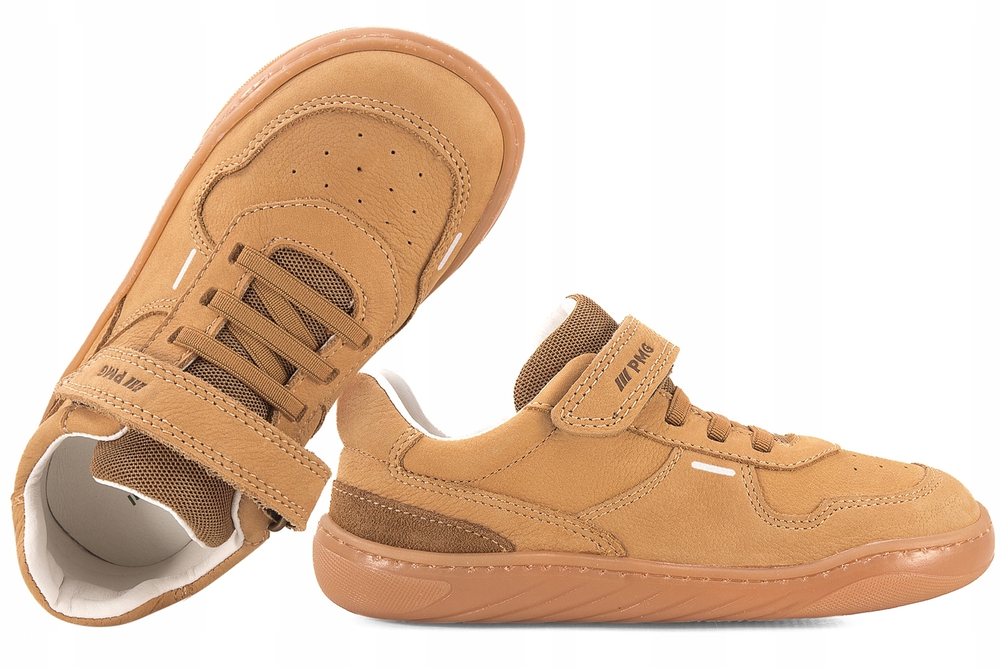 Primigi 7922522 Barefoot Półbuty Sportowe Dziecięce Skóra Rzepy 24 Camel