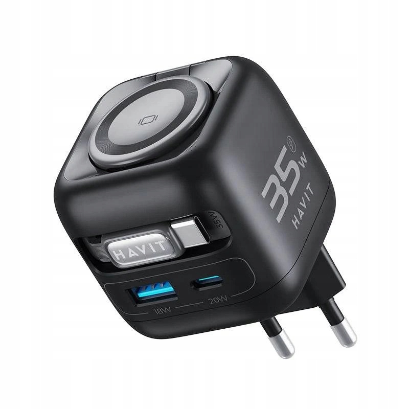 Havit UC250 USB-A USB-C Kabel USB-C 35W Czarny