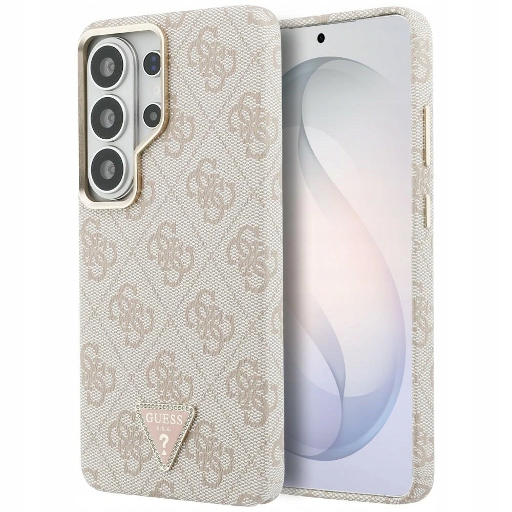 Pouzdro Guess 4G Triangle Logo MagSafe pro Samsung Galaxy S26 Ultra růžové