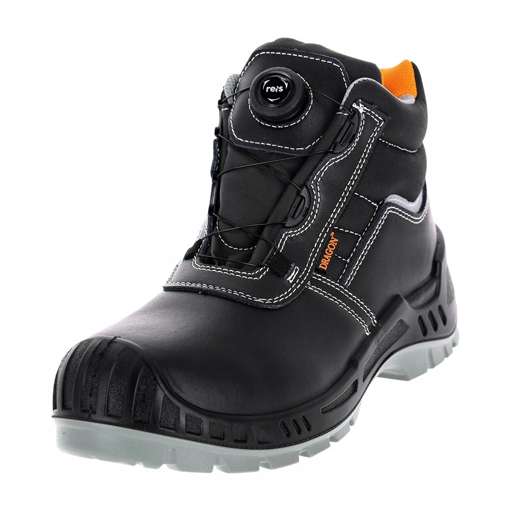 Buty robocze trzewiki ochronne skórzane lico system wiązań Titan r. 41