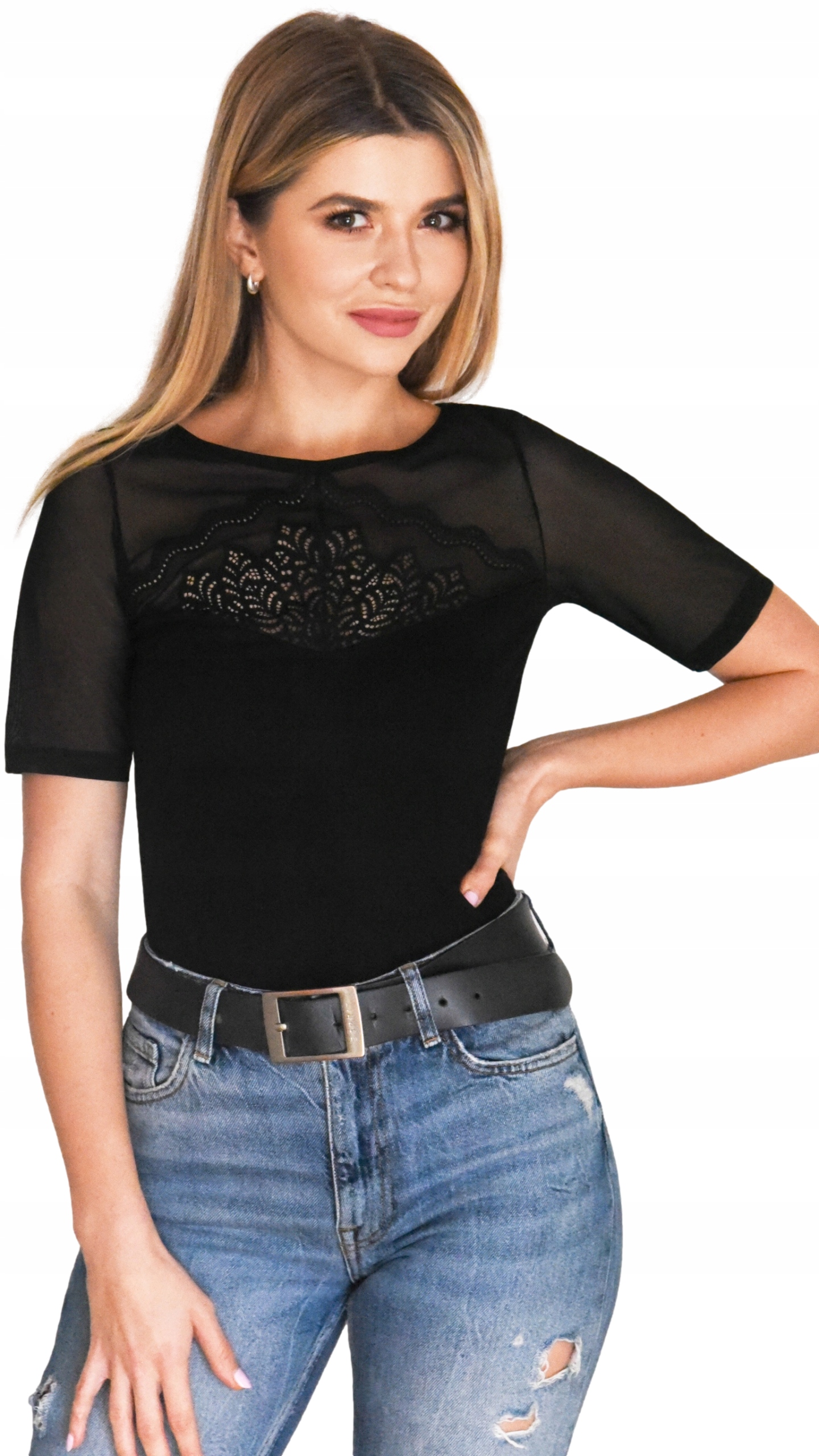 

Eldar Patsy bluzka tiul koronka czarna S