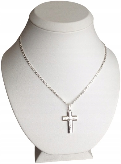 Łańcuszek srebrny męski pancerka,krzyżyk z Jezusem Marka Inna marka